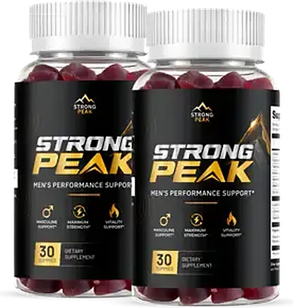 Two bottles of StrongPeak gummies