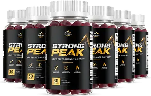 6 bottles of StrongPeak gummies